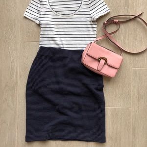 Boden Navy Jersey Casual Pencil Skirt Sz 2
